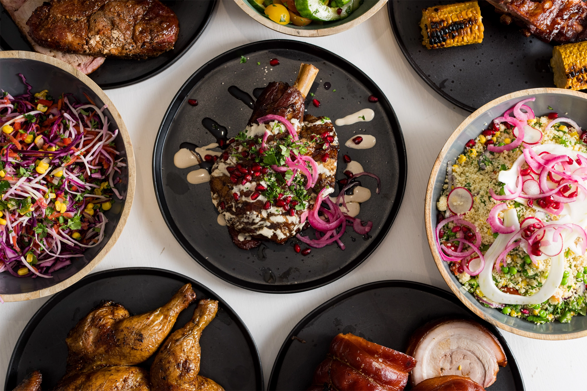 Selection of catered food available for Cornwall events by PZ Fire & Smoke